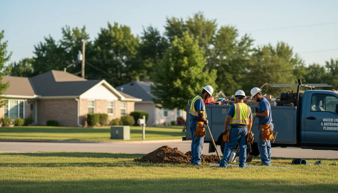 Residential water line and bathroom plumbing service in West Haven, UT